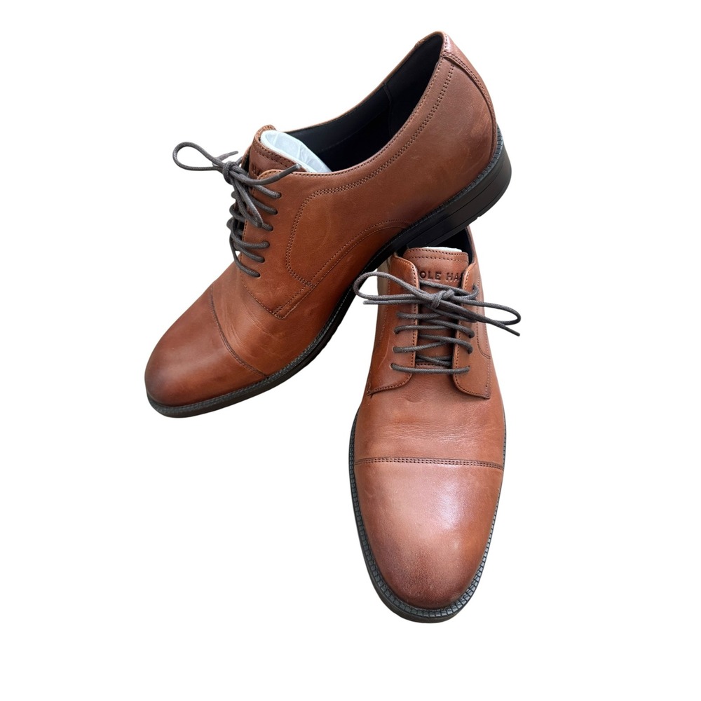 Cole Haan Mens Grand 360 Cap Toe Oxford British Tan Leather Shoes C34138 10M